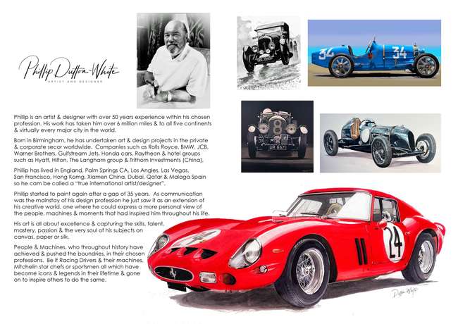 Tazio Nuvolari and Maserati 8CM composition by Phillip Dutto-Auction Lot