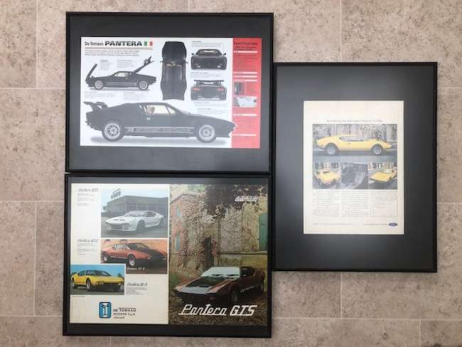 Three rare blackened Aluminium framed De Tomaso dealership a-Sold