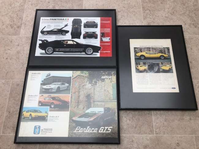 Three rare blackened Aluminium framed De Tomaso dealership a-Sold