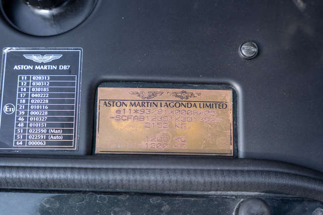 2001 Aston Martin DB7 Vantage-Sold