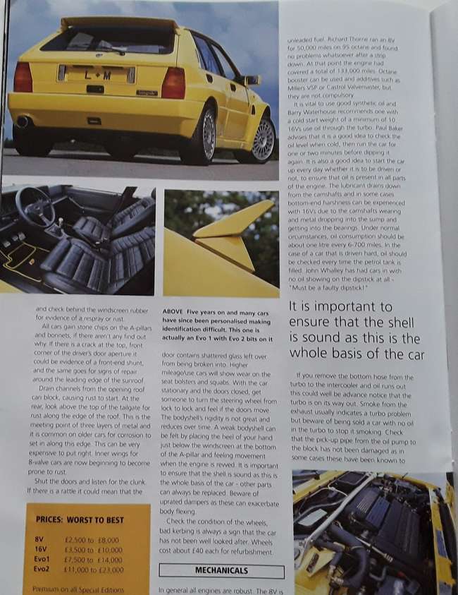 1992 Lancia Delta Integrale Evoluzione 1 'Giallo Ferrari' Li-Sold