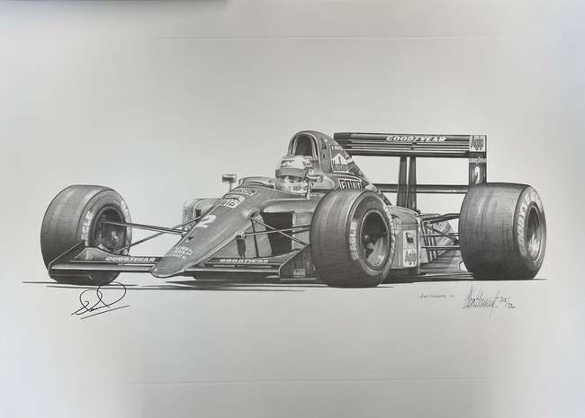 Nigel Mansell's Ferrari 641 Signed Limited Edition Print-Sold