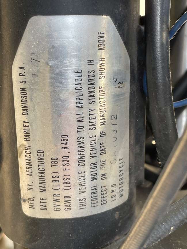 1973 AMF Harley-Davidson SS350 344cc-Sold