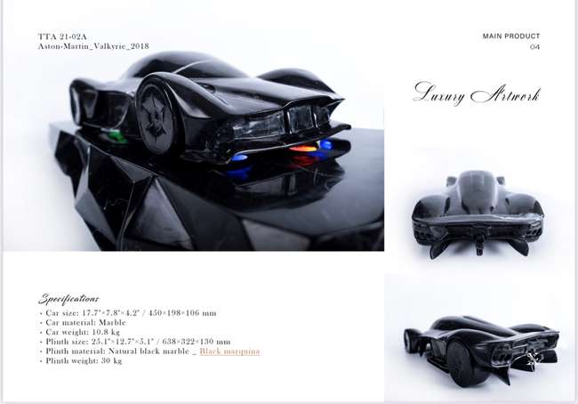 Aston Martin Valkyrie Marble Sculpture-Sold