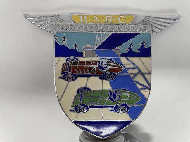 Very Well Preserved Enamelled BARC Brooklands Badge-Auction Lot