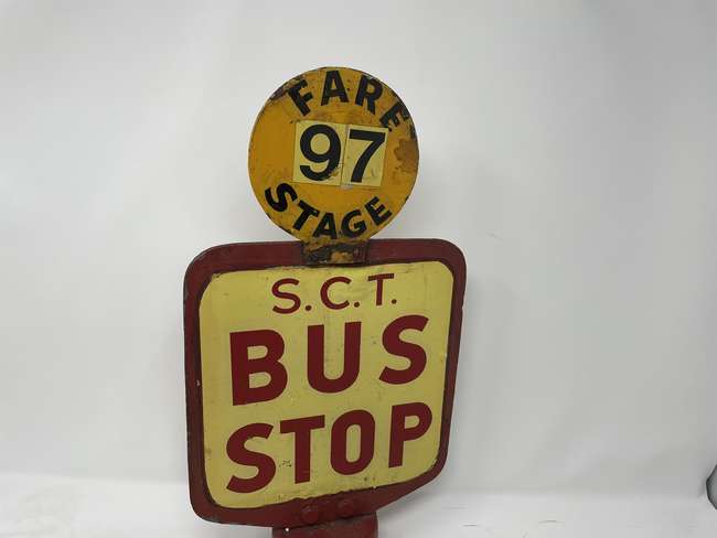 Bus Stop Signs from the 1st Quarter of the 20th Century-Sold