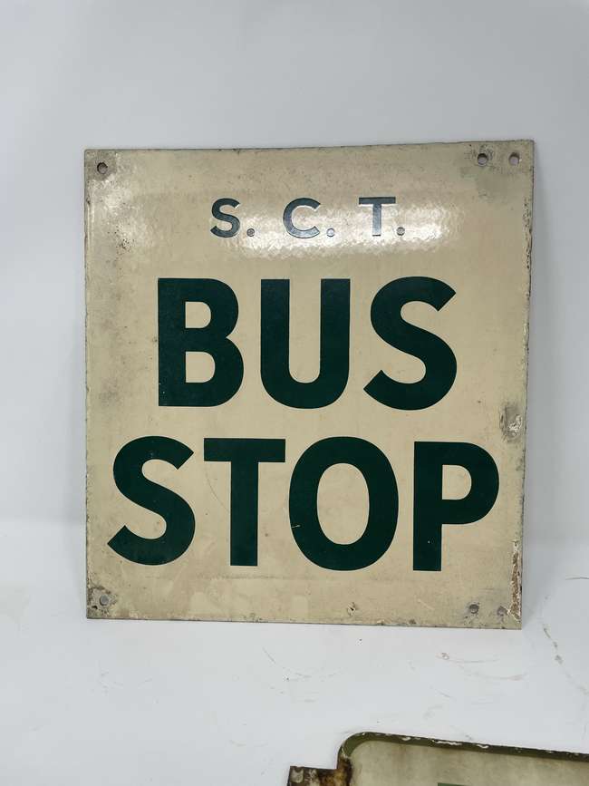 Bus Stop Signs from the 1st Quarter of the 20th Century-Sold