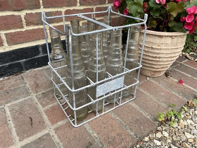 Selection of Esso Oil Bottles and Period Correct Crate -Auction Lot