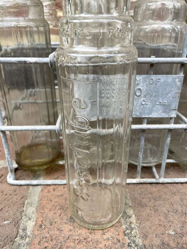 Selection of Esso Oil Bottles and Period Correct Crate -Auction Lot