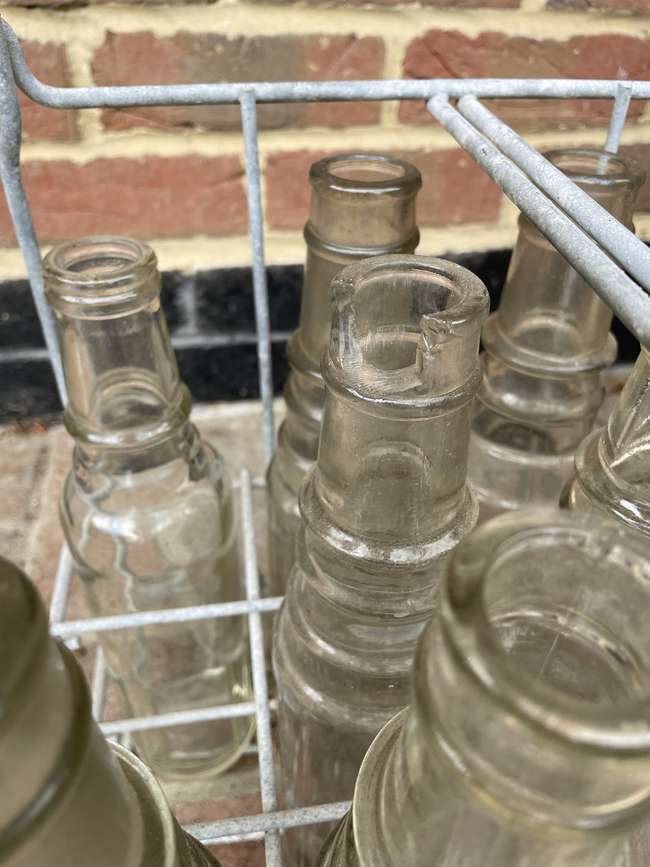 Selection of Esso Oil Bottles and Period Correct Crate -Auction Lot