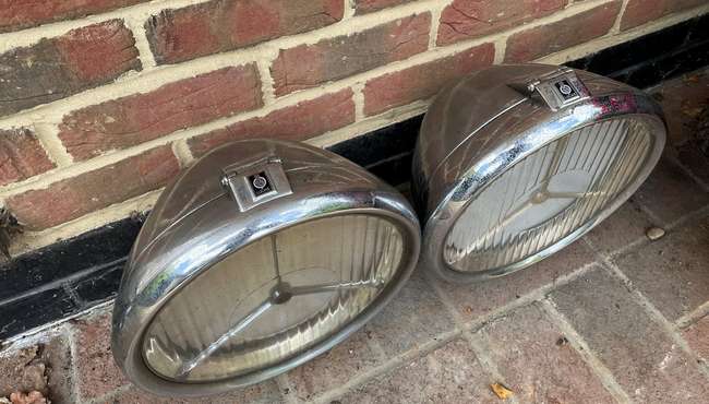 A Fine Pair of Large Lucas Electric Car Headlights-Sold
