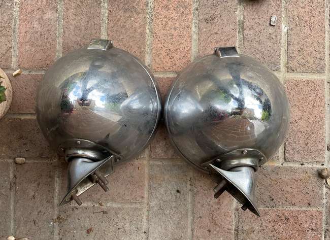 A Fine Pair of Large Lucas Electric Car Headlights-Sold