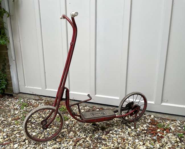 Early Tri-Ang Treadle Scooter c1950s-Auction Lot