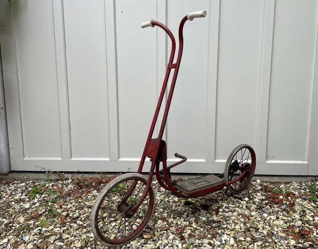 Early Tri-Ang Treadle Scooter c1950s-Auction Lot