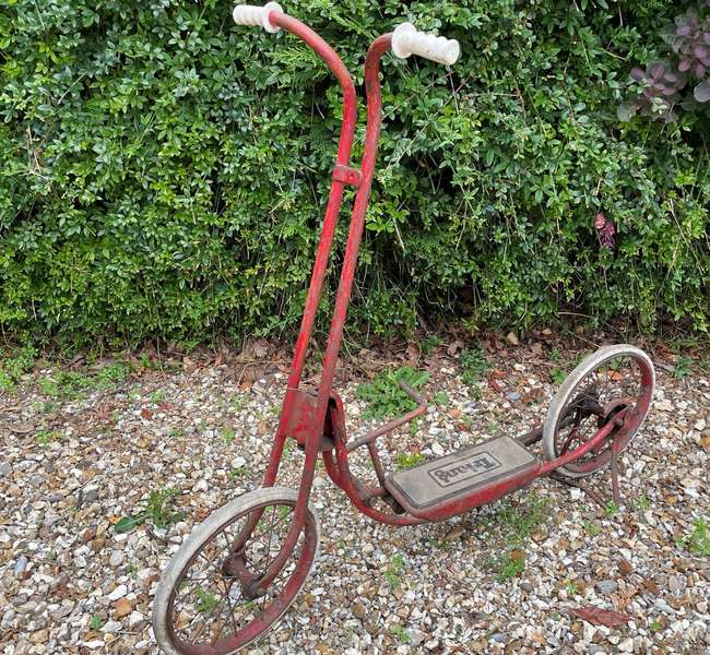 Early Tri-Ang Treadle Scooter c1950s-Auction Lot