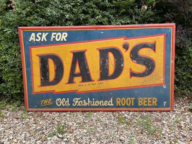 Iconic Auctioneers | Substantial Period 'Dad's Root Beer' Embossed