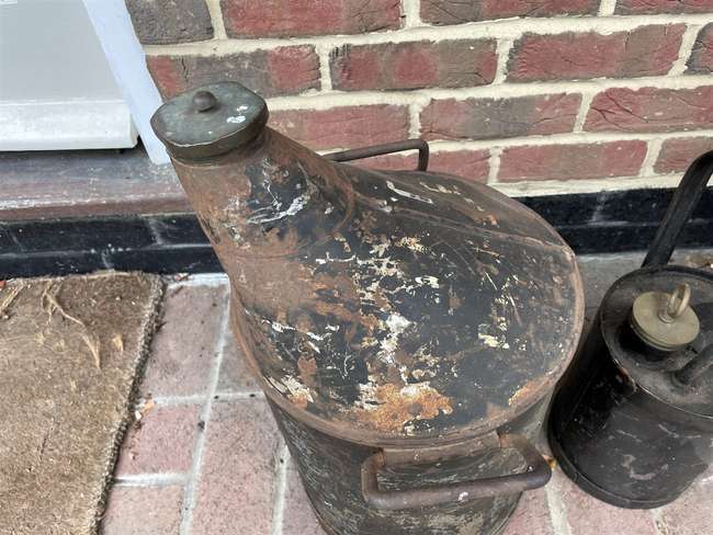 A Pair of Vintage Oil and Fuel Dispensers-Sold