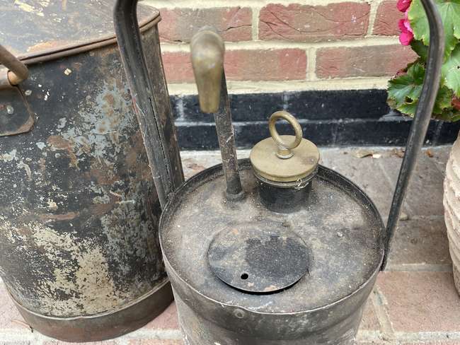 A Pair of Vintage Oil and Fuel Dispensers-Sold