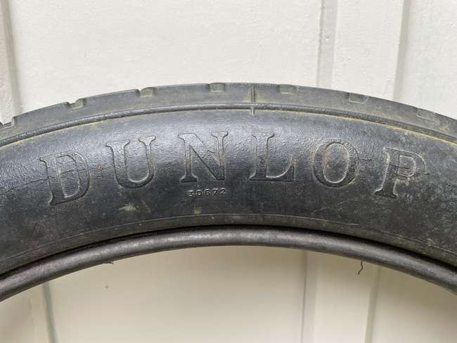 Two Vintage Dunlop Cord Road Tyres-Sold