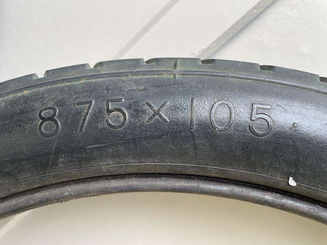 Two Vintage Dunlop Cord Road Tyres-Sold