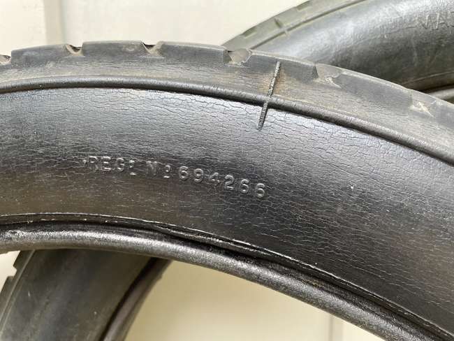 Two Vintage Dunlop Cord Road Tyres-Sold