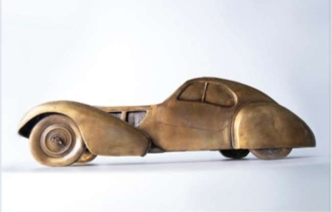 Bugatti Atlantic Type 57SC - Brass Sculpture by Phillip Dutt-Auction Lot
