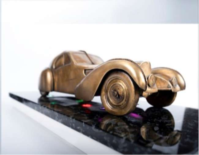 Bugatti Atlantic Type 57SC - Brass Sculpture by Phillip Dutt-Auction Lot
