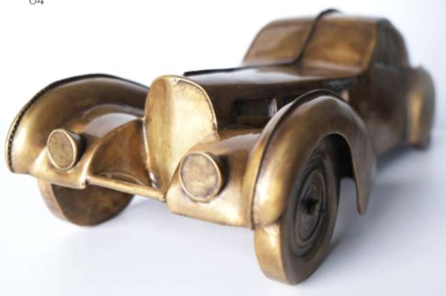 Bugatti Atlantic Type 57SC - Brass Sculpture by Phillip Dutt-Auction Lot