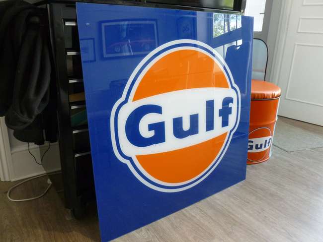 Large Gulf Forecourt Sign Unframed-Auction Lot