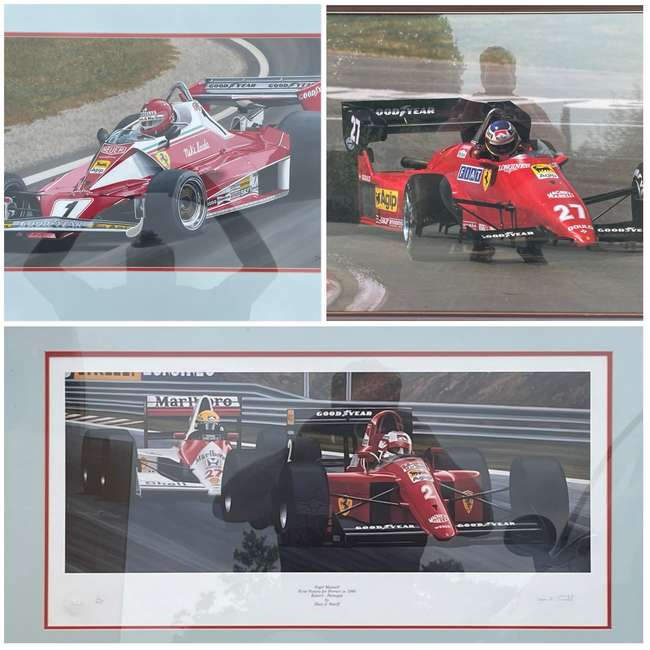 Assorted Racing Ferrari Framed Prints -Sold