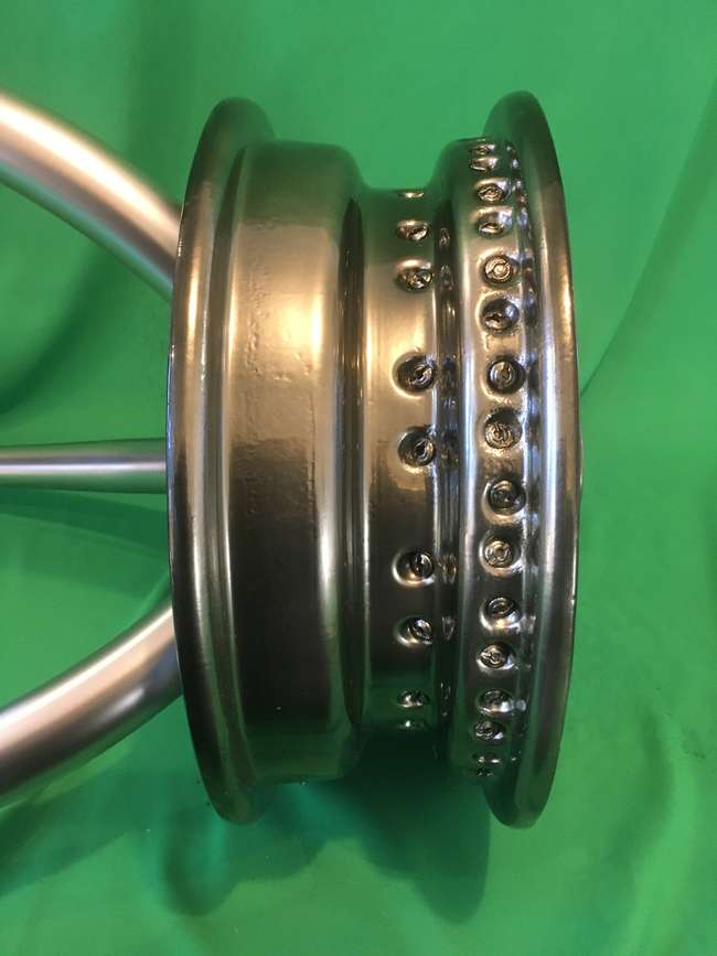Jaguar E-Type Wire Wheel Glass Topped Table-Sold