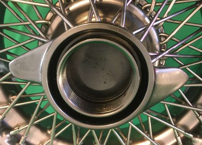 Jaguar E-Type Wire Wheel Glass Topped Table-Sold