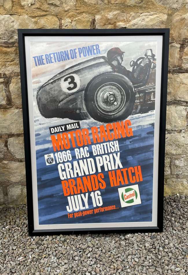 1966 RAC British Grand Prix Promotional Poster-Sold
