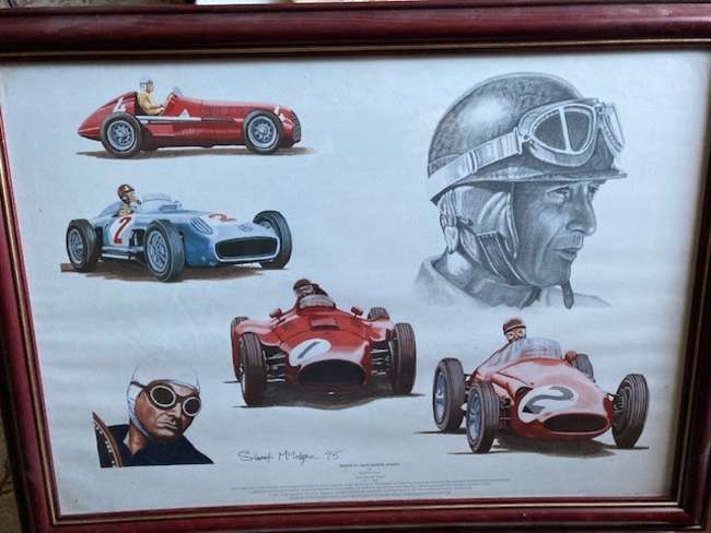 Tribute to Juan Manuel Fangio by Stuart McIntyre-Sold