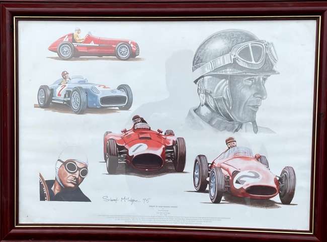 Tribute to Juan Manuel Fangio by Stuart McIntyre-Sold