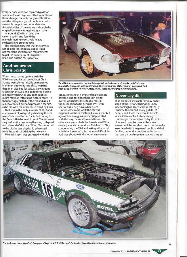 1982 Jaguar TWR XJS FIA Touring Car to 'Group A' specificati-Auction Lot
