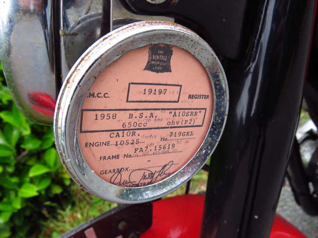1959 BSA A10 Super Rocket 650cc-Sold