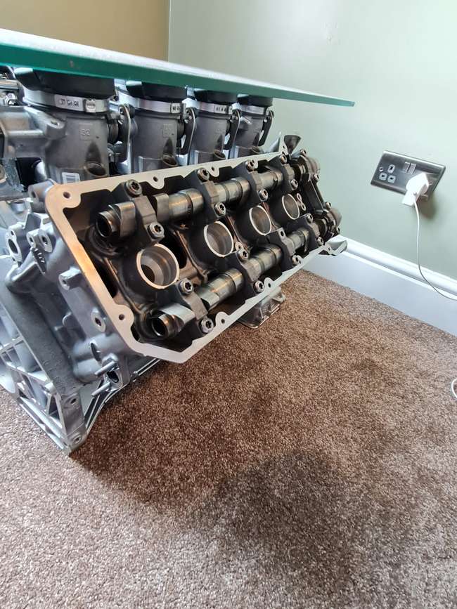BMW M3 V8 Glass-Topped Table-Auction Lot