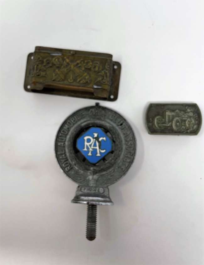 RAC Car Badge c1930s, Smokers Requisite and Belt Buckle-Sold