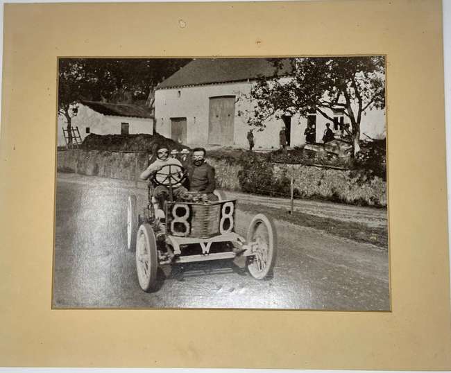 Depictions of a De Dion-Bouton c1920 and Darracq Racing Car -Auction Lot