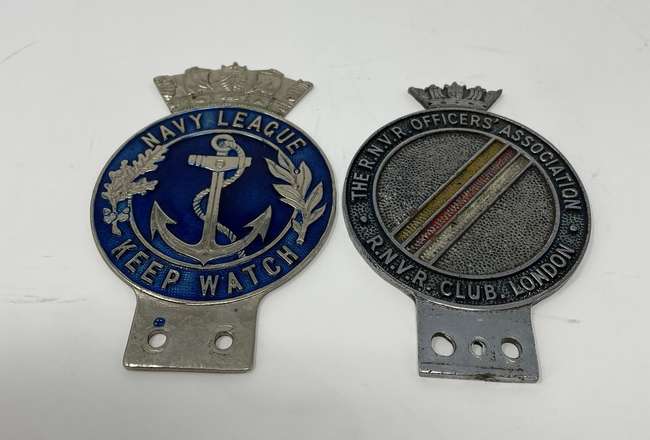 Royal Navy Services Car Badges c1950s-1960s-Sold