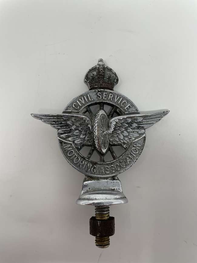 Civil Service Motoring Association Car Badge c1930s-Sold