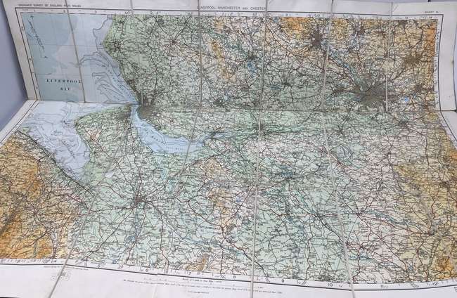 A Cased Set of Ordnance Survey Road Maps c1920s-Sold