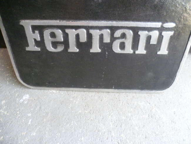 Large Cast and Embossed Sign featuring a Cavallino Rampante-Sold