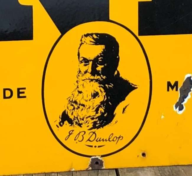 Large Landscape Dunlop Enamel Sign-Sold