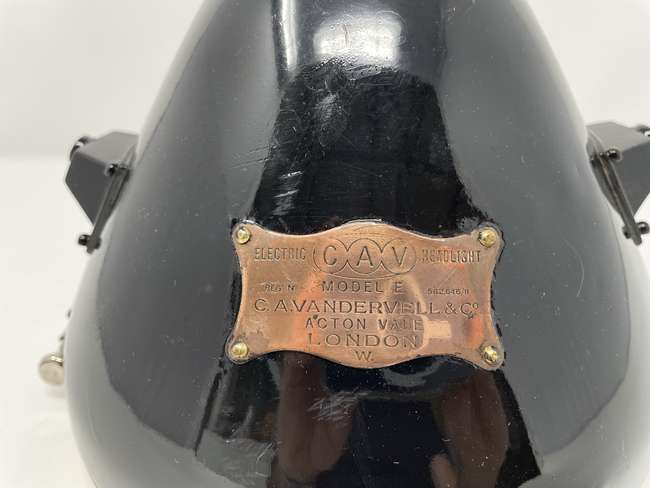 A Pair Of Cav Model E Brass Electric Headlamps*-Auction Lot