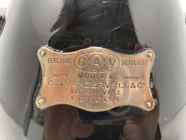 A Pair Of Cav Model E Brass Electric Headlamps*-Auction Lot