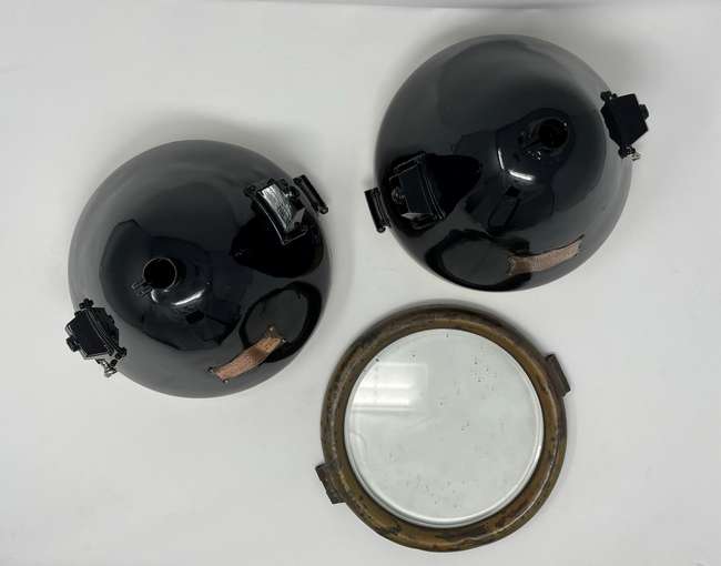 A Pair Of Cav Model E Brass Electric Headlamps*-Auction Lot
