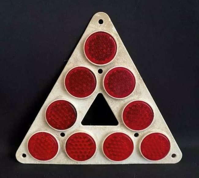 A fine Pre-War Reflective Rear Warning Triangle-Sold