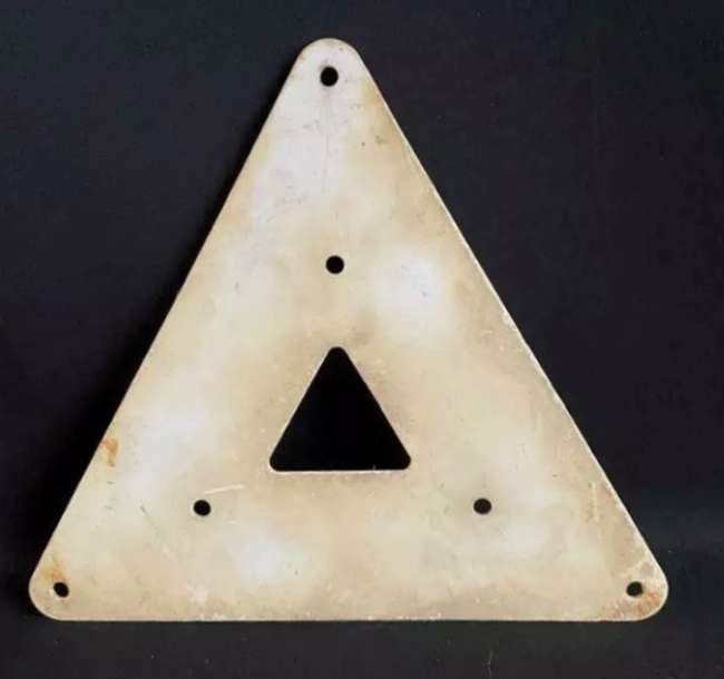 A fine Pre-War Reflective Rear Warning Triangle-Sold